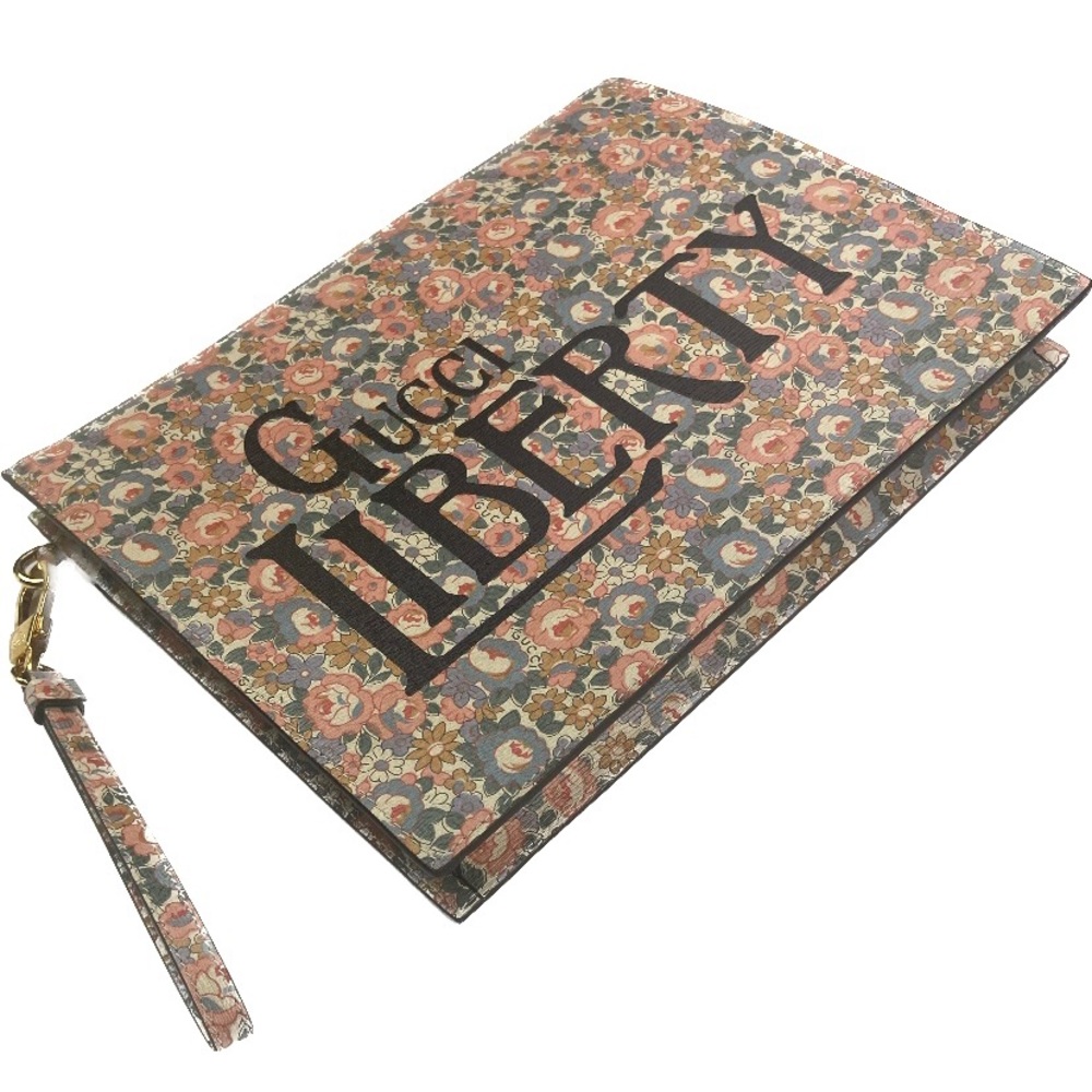 Gucci #636252 "Gucci Liberty" Leather Pouch/Clutch - Picture 2 of 9